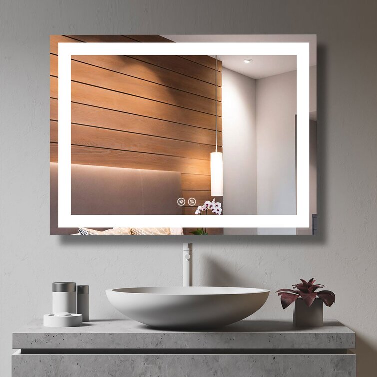 led bathroom mirror wayfair