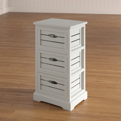Loftis 3 Drawer Chest August Grove Color Distressed Cream