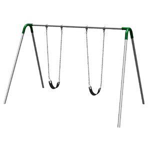 UPlay Today Single Bay Swing Set with Commercial Strap Seats