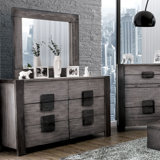 Serafin 6 Drawer Double Dresser with Mirror by Brayden Studio®