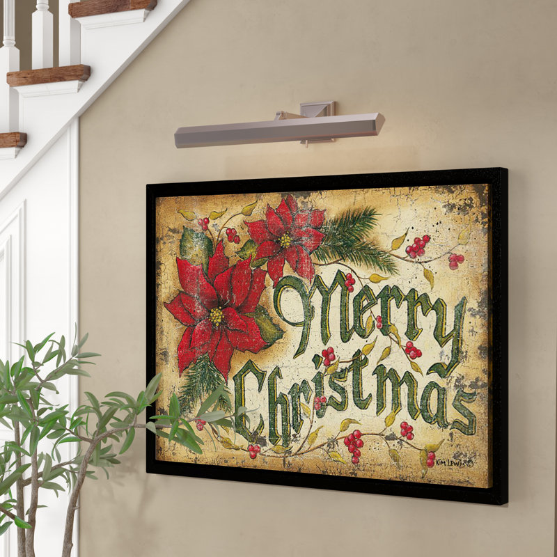 The Holiday Aisle Merry Christmas Framed Textual Art On Wrapped Canvas Reviews Wayfair