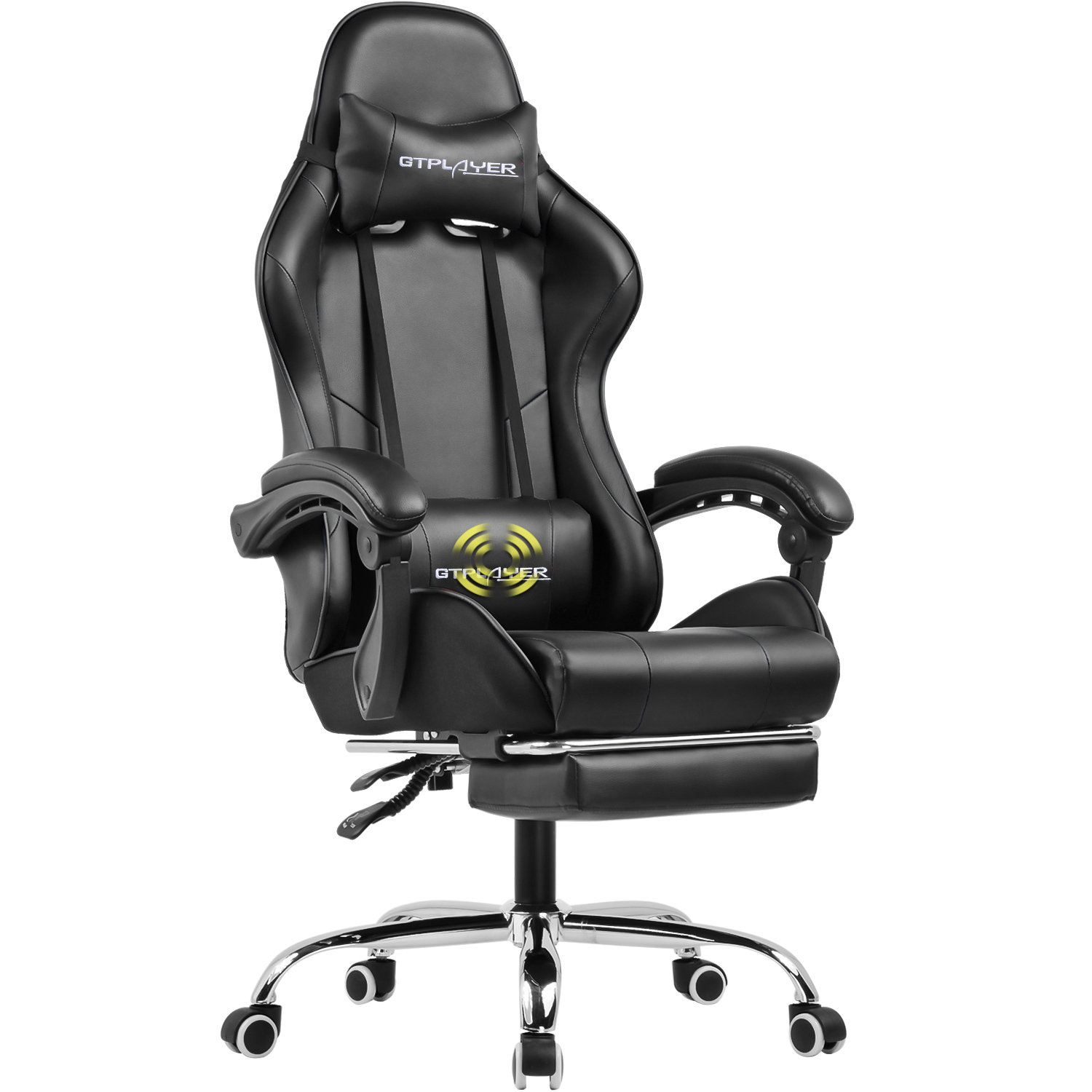 gtracing ergonomic gaming chair with footrest and massage