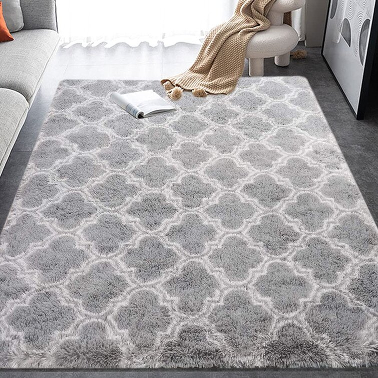 Fluffy Shaggy Rug Anti-slip Area Rug Bedroom Living Room Floor Carpet Mat Soft