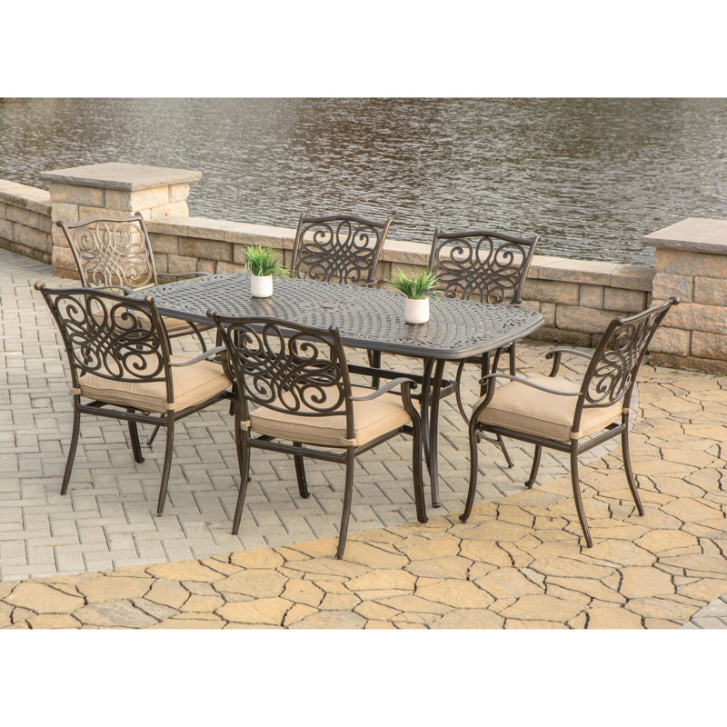 Fleur De Lis Living Carleton 7 Piece Dining Set With Cushion Wayfair
