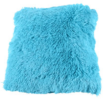turquoise fur pillows