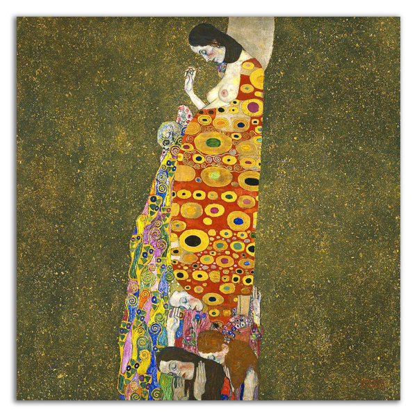 Vault W Artwork 'Hope II, 1907-1908' by Gustav Klimt - Wrapped Canvas  Painting Print | Wayfair