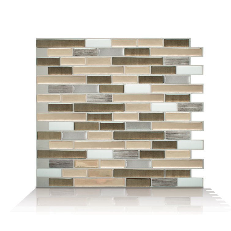 Smart Tiles Self Adhesive Wall Tiles - Muretto Oro - 4 Sheets Of 10.2
