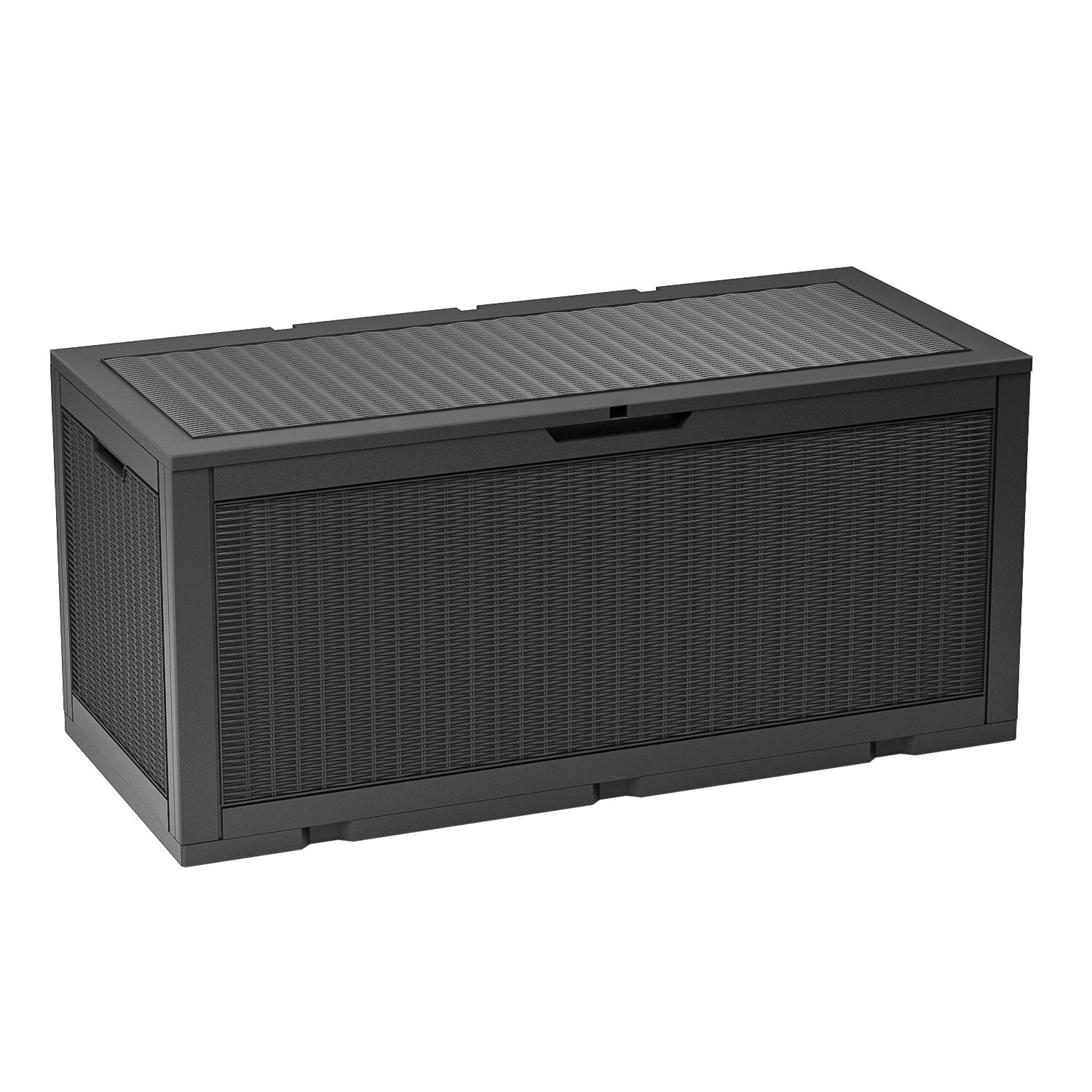 Furmax 100 Gallons Gallon Water Resistant Plastic Lockable Deck Box ...