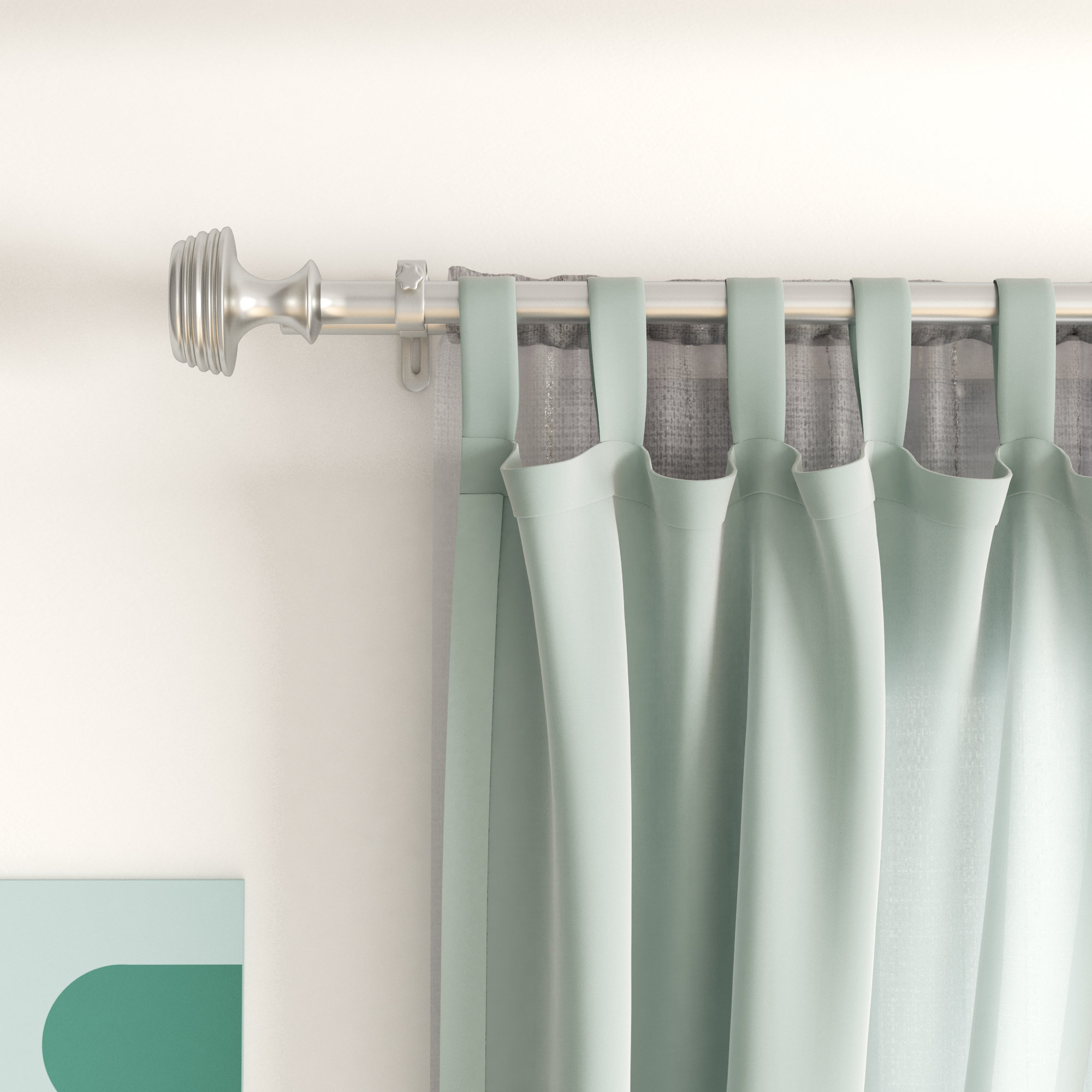 Rustic Knob 1 Curtain Drapery Rod Window Treatments Hardware