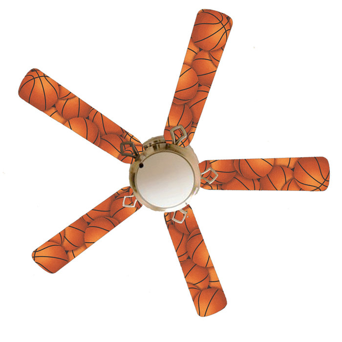 Zoomie Kids 52 Souder Basketball 5 Blade Ceiling Fan Light Kit