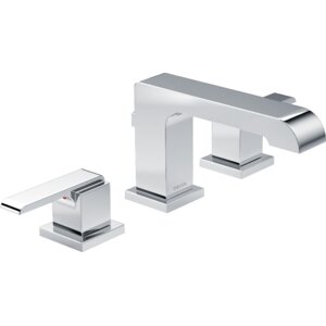 Ara Mini-Widespread Double Handle Bathroom Faucet with Drain Assembly and Diamond Seal Technology