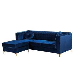 Modern Contemporary Royal Blue Sectional Allmodern Quickview