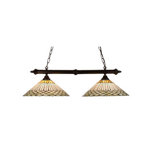 Go to store & view more images Astoria Grand Weissman Fishscale 2-Light Pool Table light