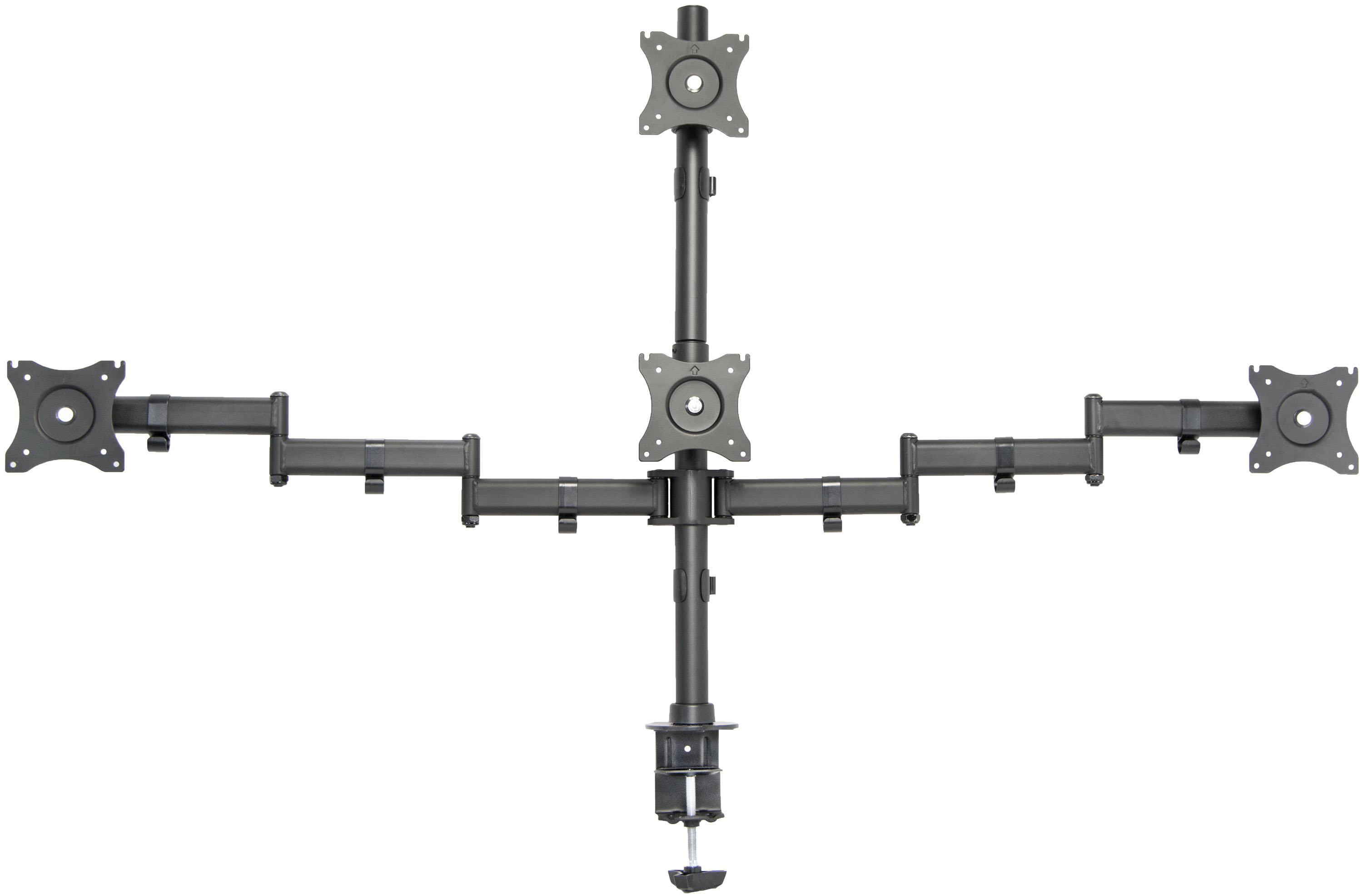 Vivo Black Multi Screen for 24 Screens with Shelving, Holds up to 22 Lb. lbs