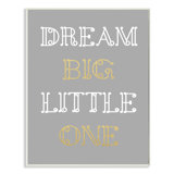 11 x 1.5 x 14 Stupell Home D/écor Dream Big Little One Black and White Loopy Text Framed Giclee Texturized Art Proudly Made in USA