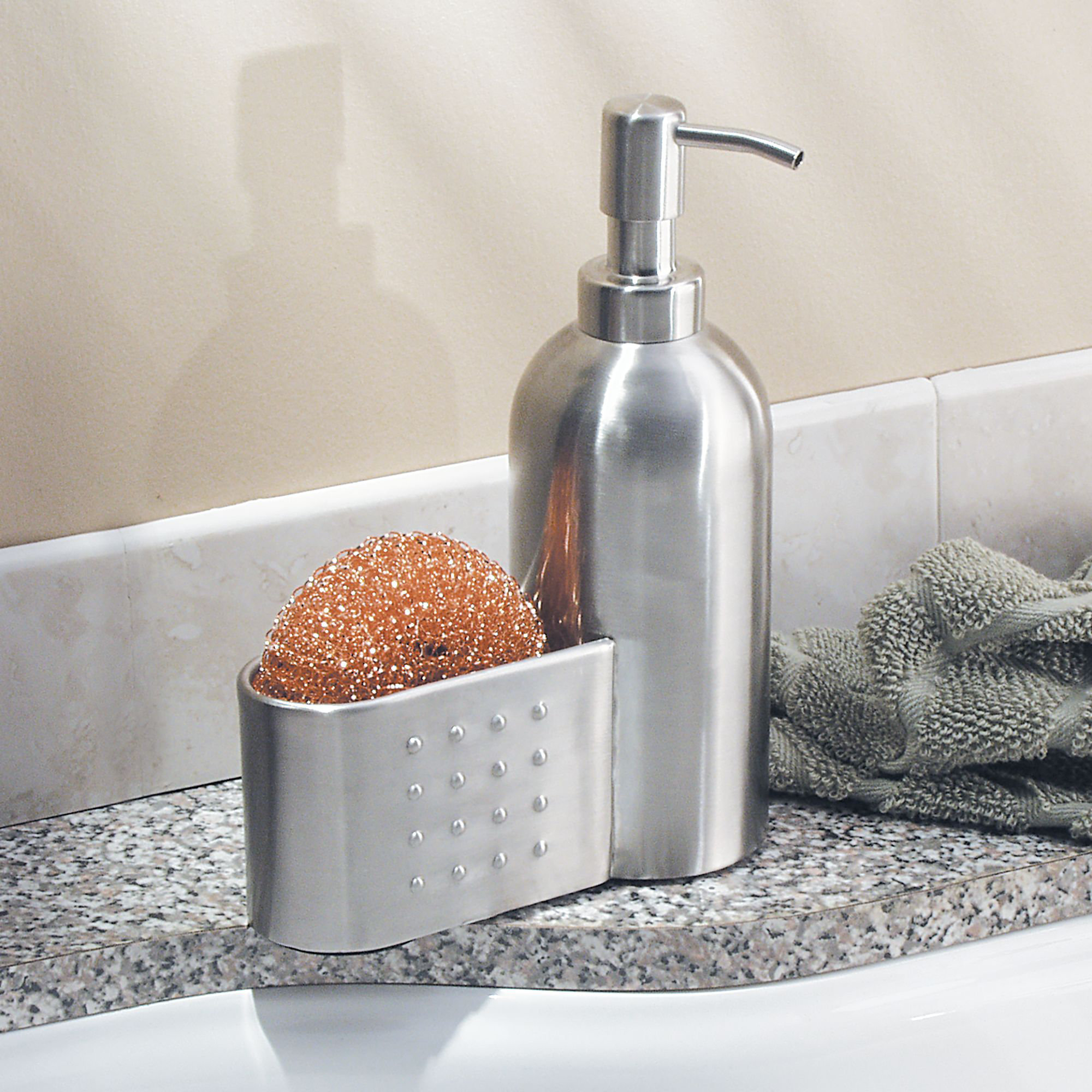 Symple Stuff Sifford Pump And Sponge Caddy Soap Dispenser Sponge Caddy Soap Dispenser