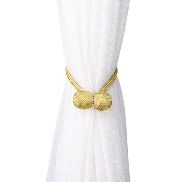 2xCrystal Curtain Drapery Tie Back Wall Hanger Hold Holder Hook Loop Silver Gold 