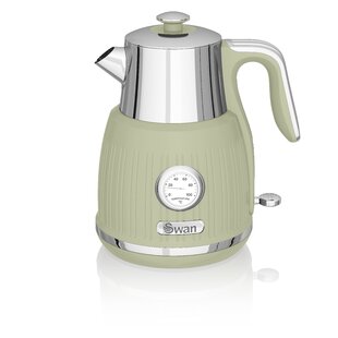 swan retro kettle and toaster green