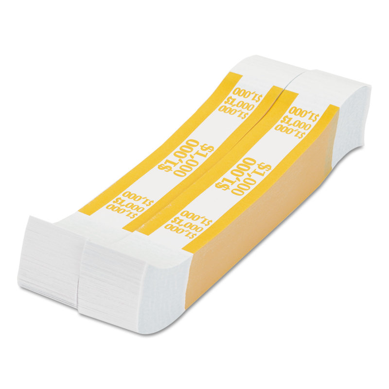 Mmf Industries Self Adhesive Currency Straps 1 000 In 10 Bills 1000 Bands Box Wayfair