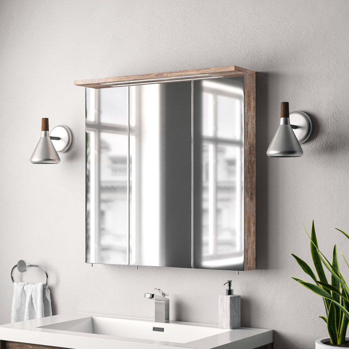Eria 70 5cm X 72 Mirror Cabinet With Lighting Eria 70 5cm X 72 Mirror Cabinet With Lighting
