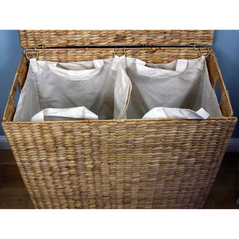 two sided laundry basket