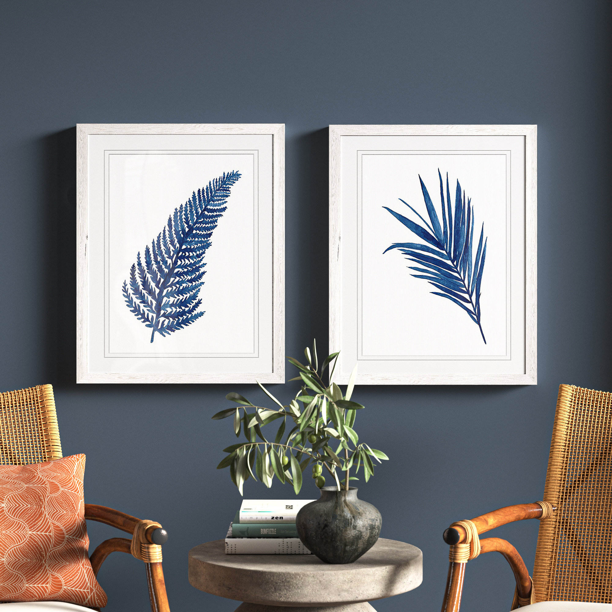 Bay Isle Home Indigo Botanica Iii By Vincent Van Gogh 2 Piece Picture Frame Painting Print Set Reviews Wayfair
