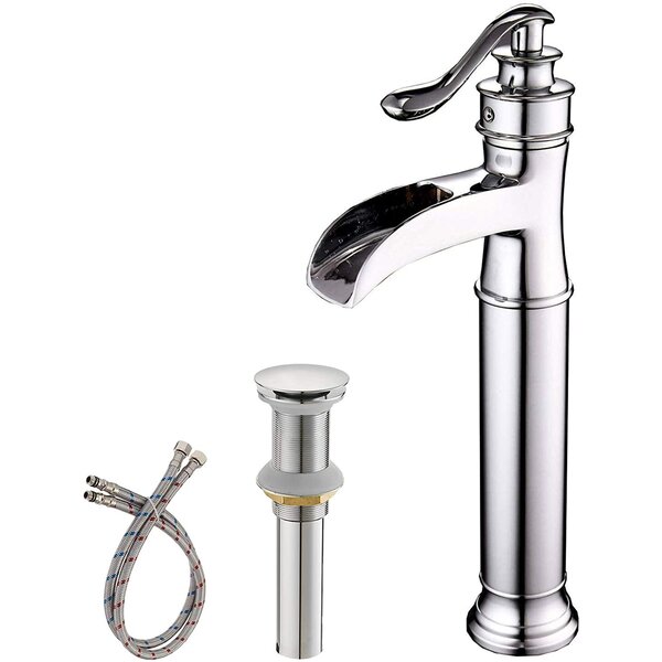 Votamuta Single Lever Swivel Spout Bathroom Countertop Basin Vessel Sink Faucet Single Handle Hole Mixer Tap with Pop Up Drain 