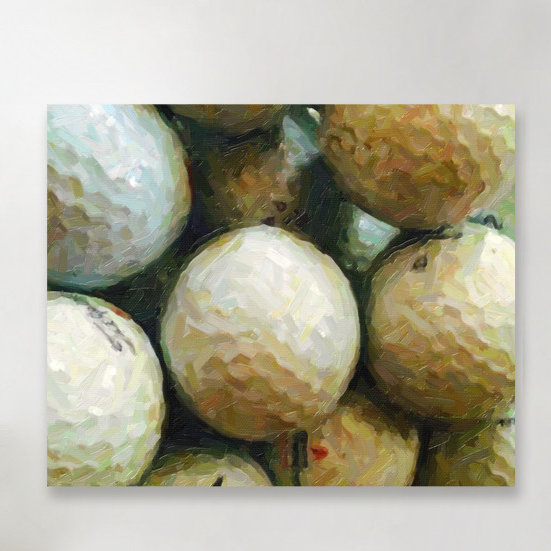 East Urban Home Golf Balls By Grafittee Studios Painting Print On Wrapped Canvas Wayfair