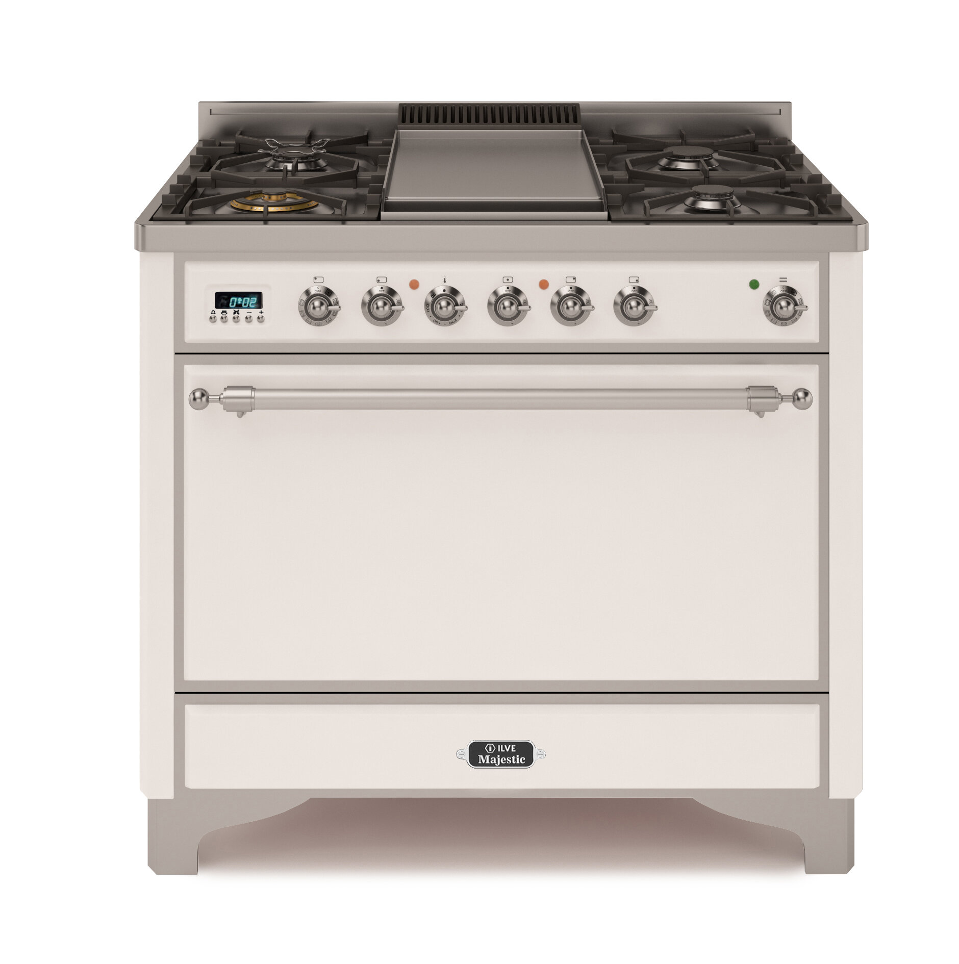 Ilve Majestic 36 3 55 Cu Ft Freestanding Dual Fuel Range With