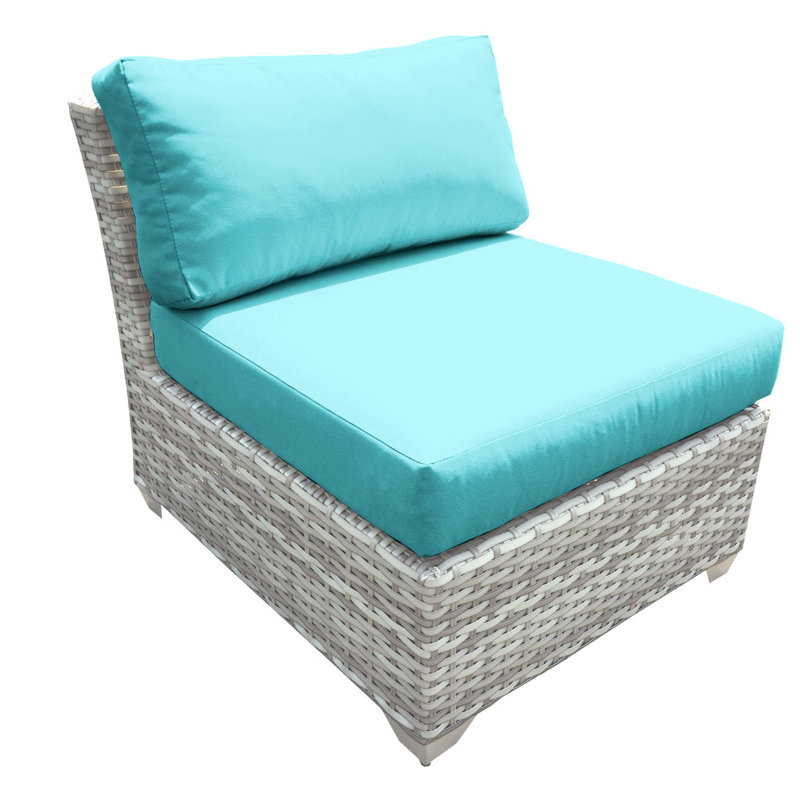 Sol 72 Outdoor Falmouth Armless Patio Chair With Cushions Outdoor Falmouth Armless Patio Chair