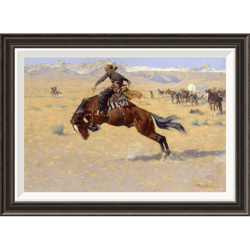 Global Gallery A Cold Morning On The Range By Frederic Remington Picture Frame Print On Canvas Wayfair