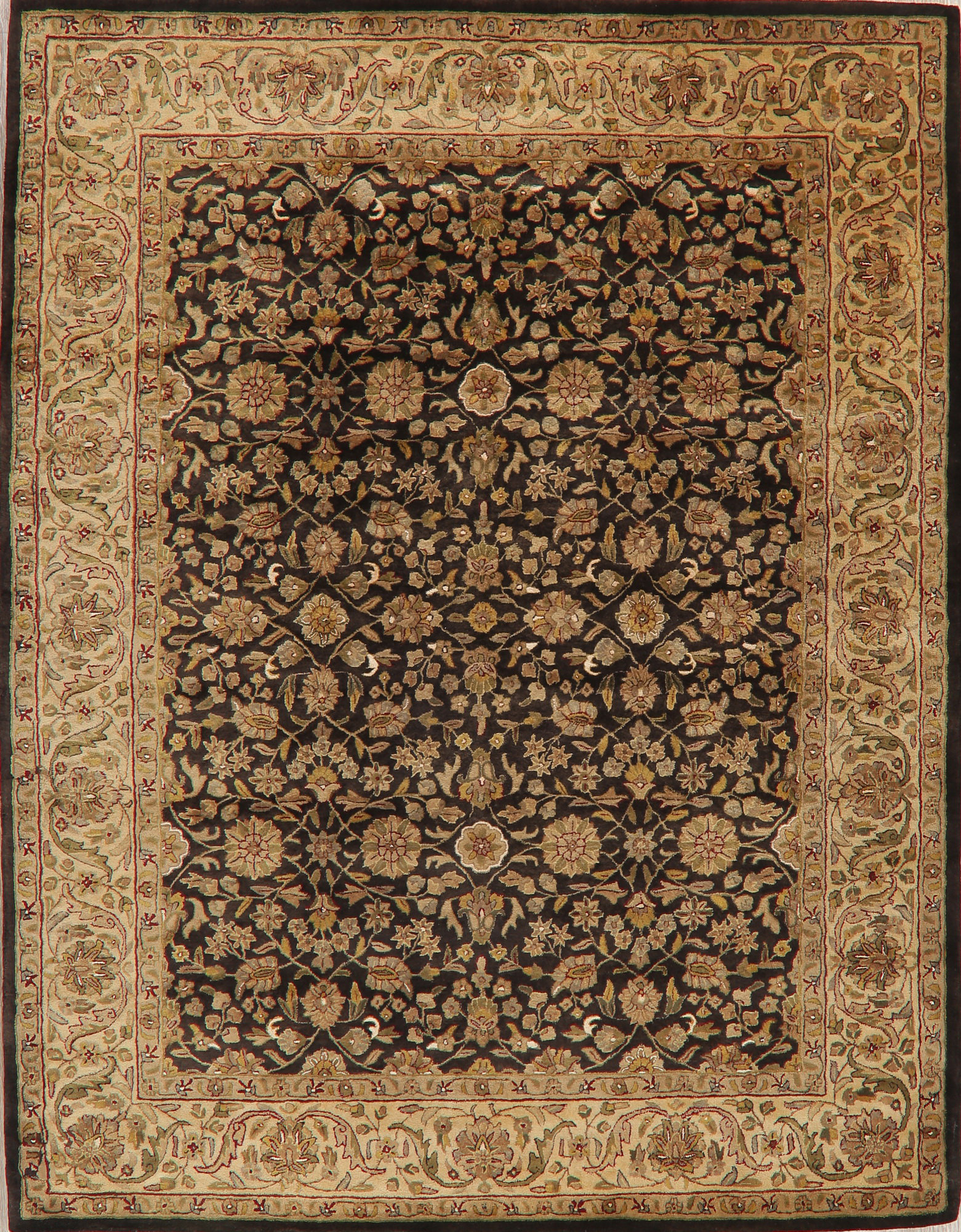 Charlton Home One Of A Kind Essays Hand Knotted New Age Agra Black Charlton Home One Of A Kind Essays Hand
