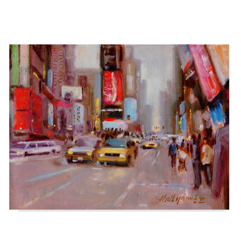 Trademark Art Times Square Taxi Acrylic Painting Print On