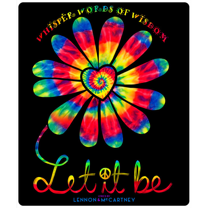 Lennon and Mccartney Let It Be Flower Power Throw