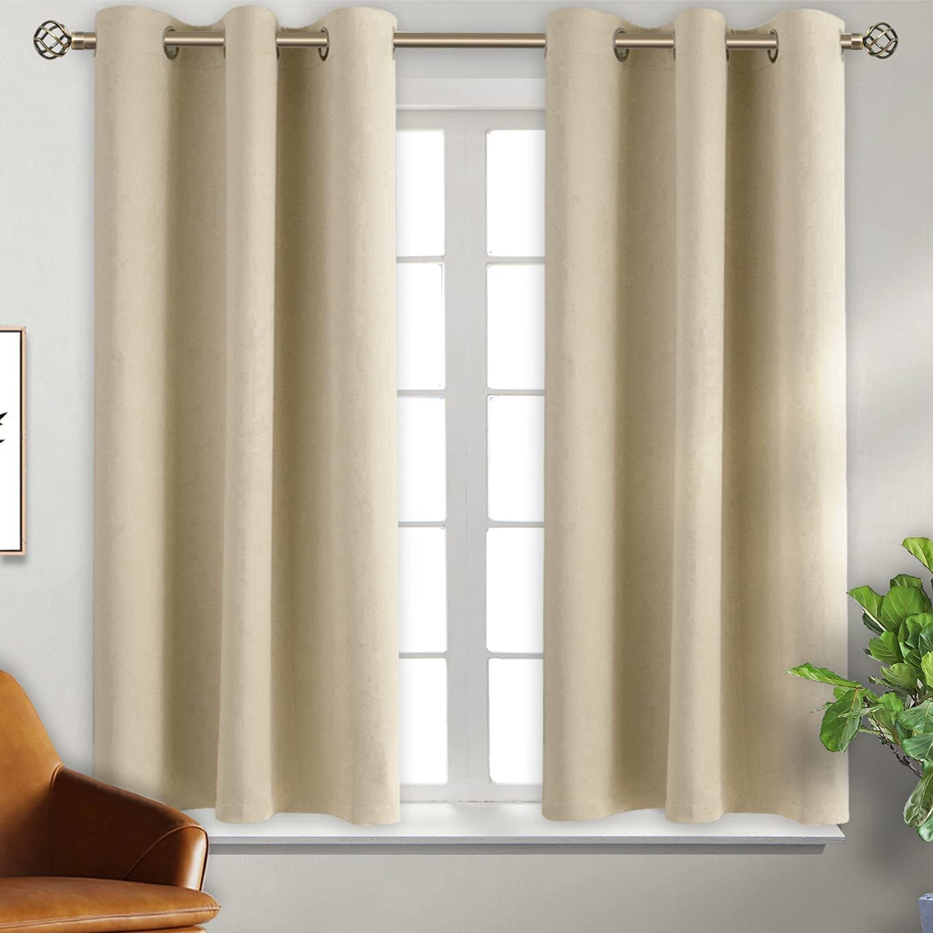 Eyelet Thermal Insulated Blackout Small Window Curtain Blind Bedroom Kitchen NEW 