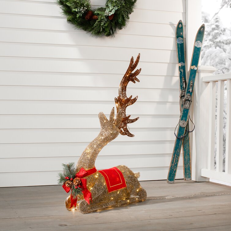 Three Posts™ Resting Reindeer Lighted Display & Reviews | Wayfair