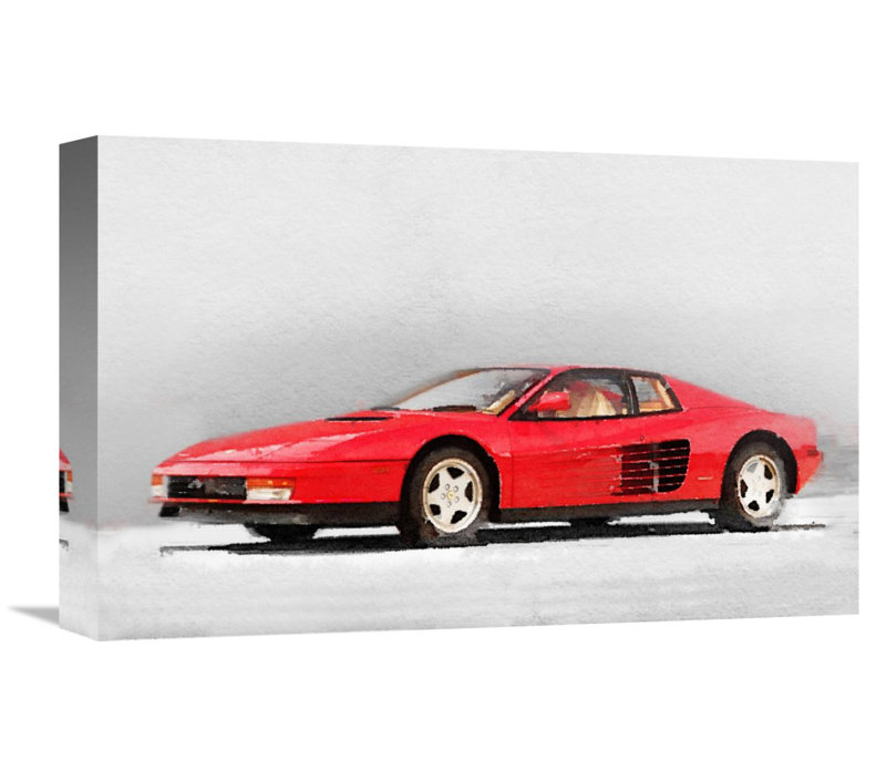 Naxart 1983 Ferrari 512 Testarossa Painting Print On Wrapped