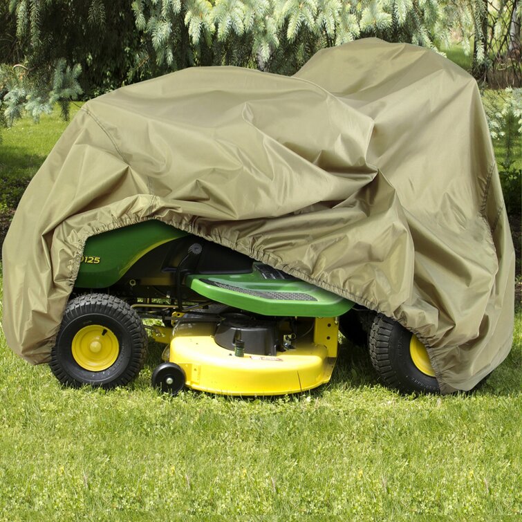 Green Lawn Mower Cover Waterproof Dust Resistant Dirt Protection For Lawnmowers