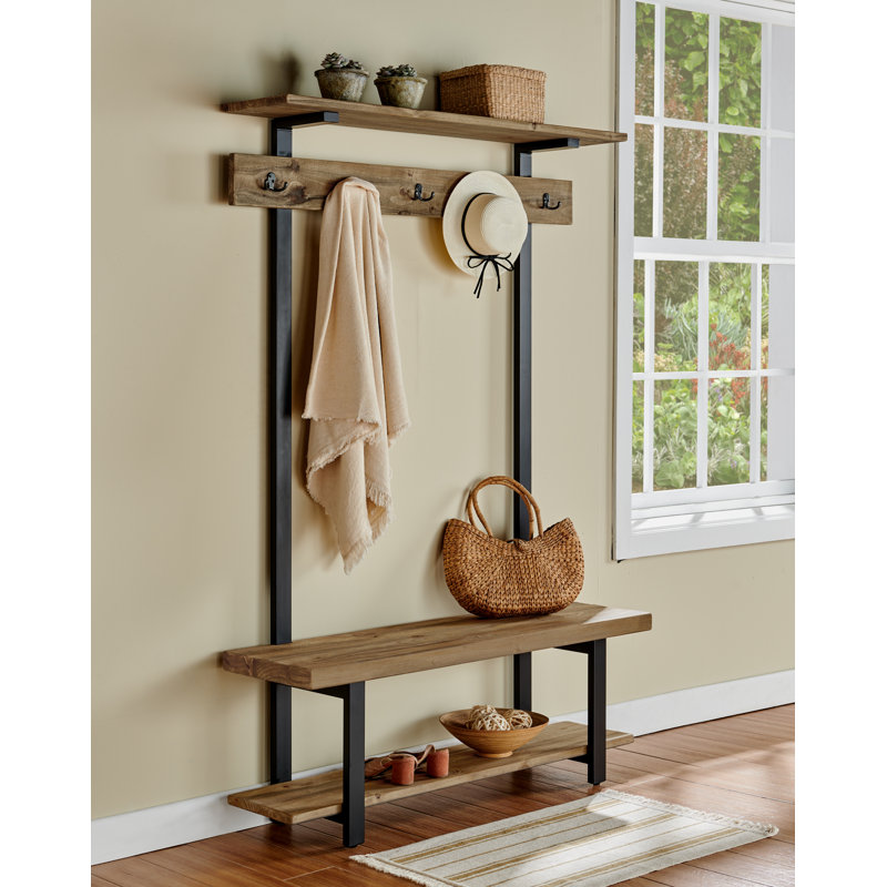 hall tree with shoe storage and bench