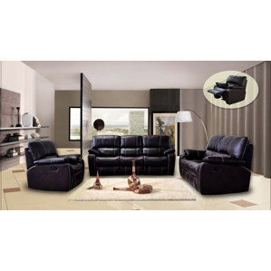 Orleans 3 Piece Leather Living Room Set by Living In Style