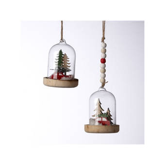 The Holiday Aisle 2 Piece Hedgehog And Moose On Wreath Hanging Figurine Ornament Set Wayfair