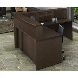 Reception Desks Suites You Ll Love Wayfair Cecilia Office L Shape Reception Desk