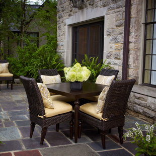 Go to store & view more images Somerby 5 Piece Sunbrella Dining Set with Cushions by Peak Season Inc.