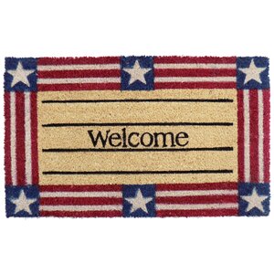 Welcome Star and Stripe Doormat