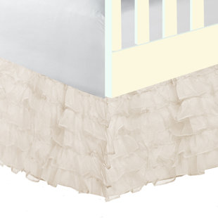 beige crib skirt