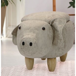 Seat with Cat Hole Cute Animal Pig Foot Stool for Kids ChildrenOttoman 
