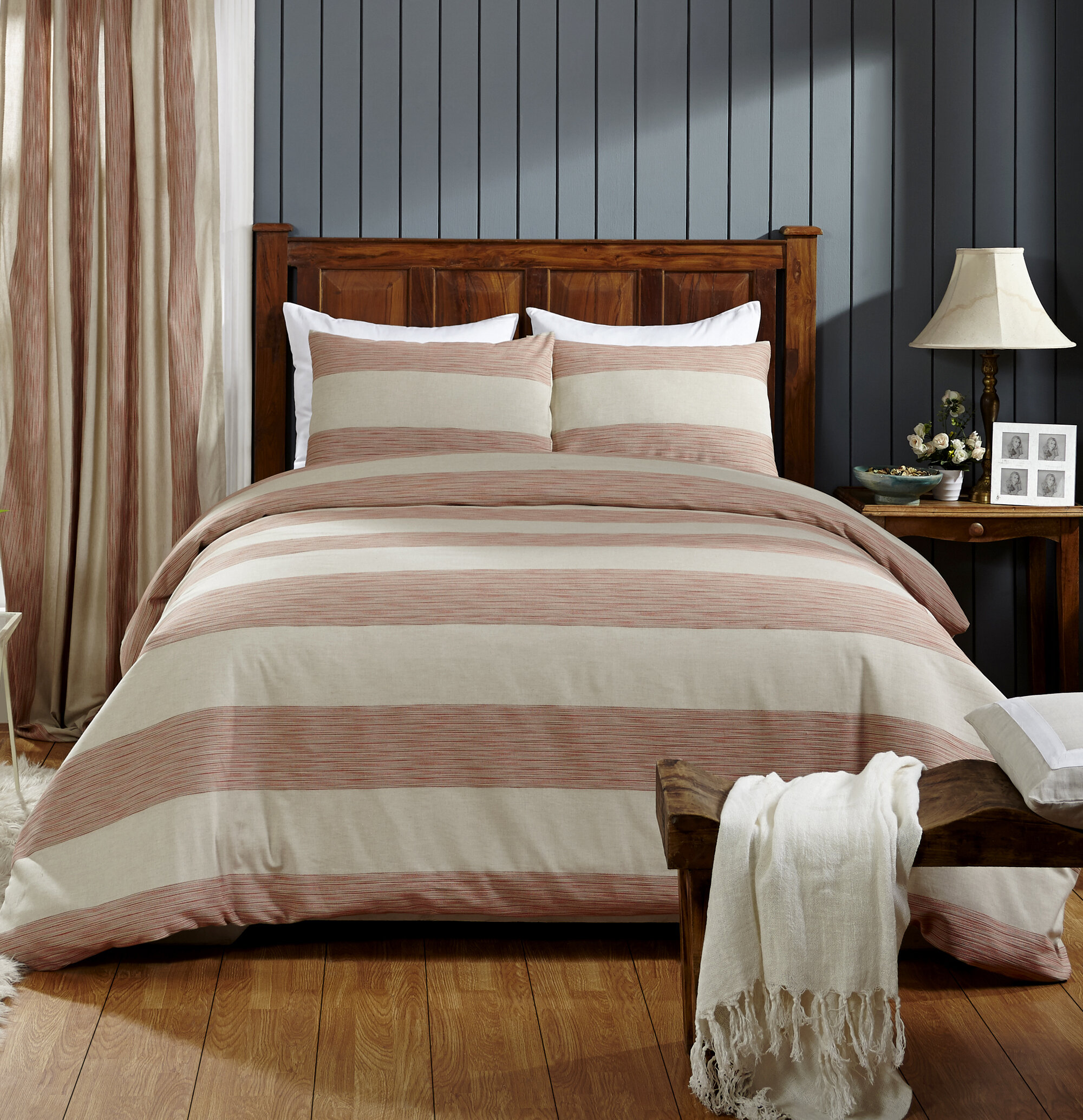 Highland Dunes Parrella Stripes Single Duvet Cover Wayfair