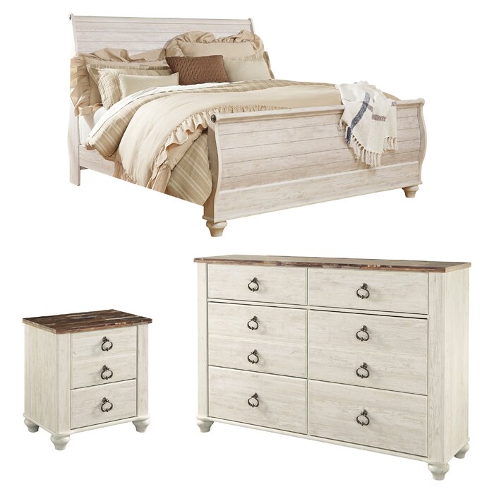 Theus Sleigh Configurable Bedroom Set