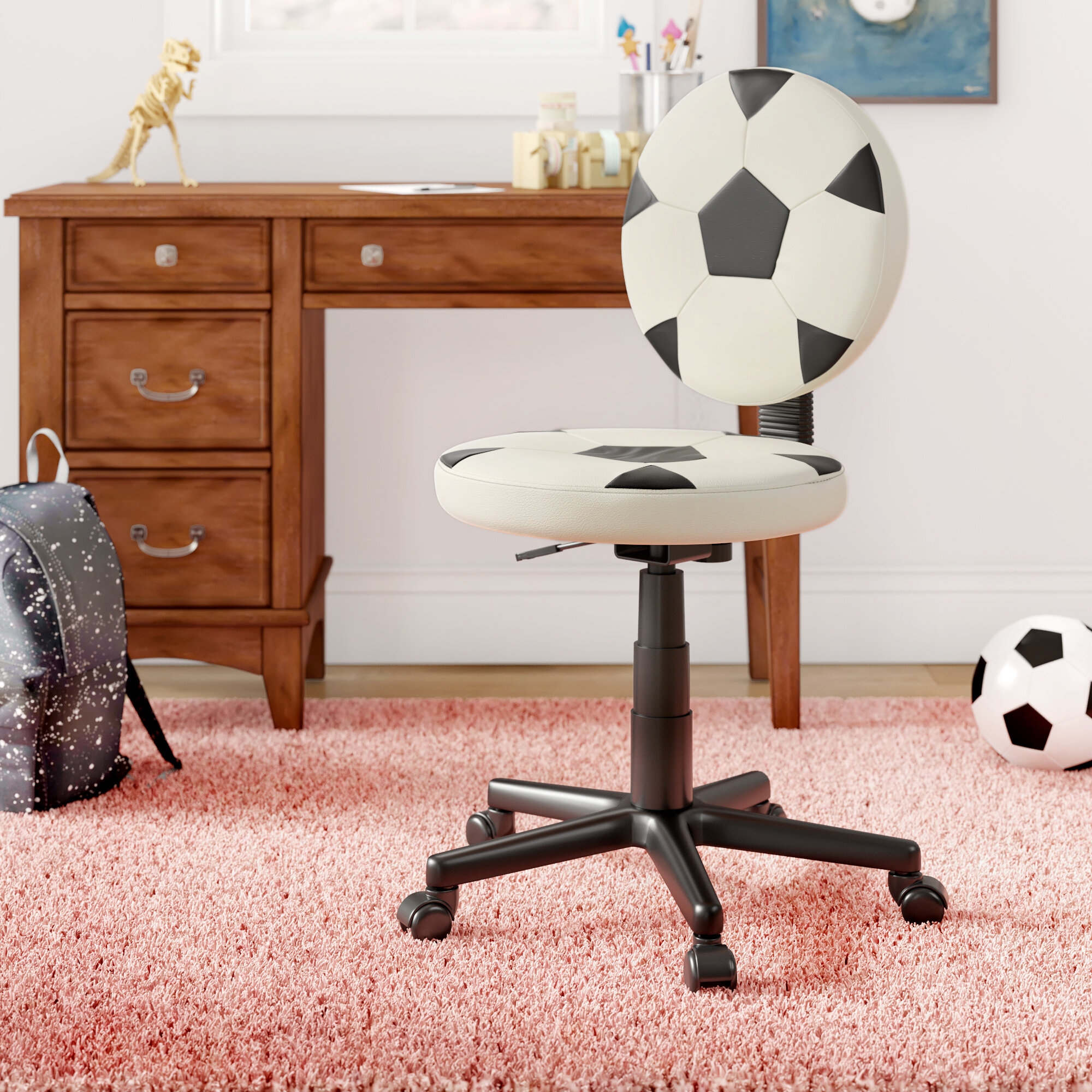 Zoomie Kids Duran Soccer Mid Back Kids Desk Chair Reviews Wayfair