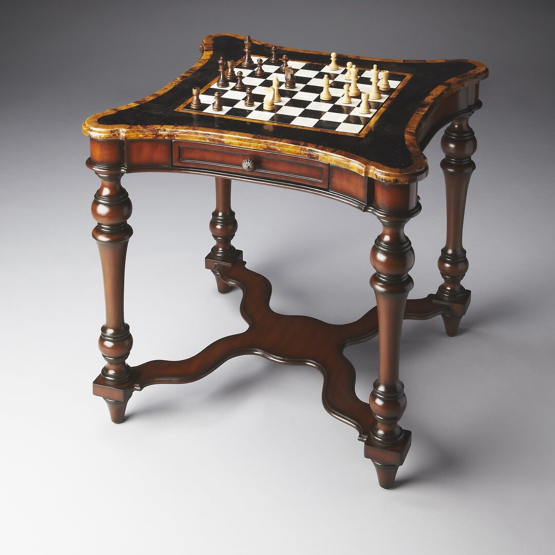 Online Designer Living Room Butler Enrique Stone Mahogany Chess Table